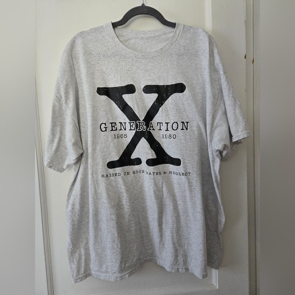GENERATION X Plus Size TikTok Shop Light Gray Graphic Tee 929